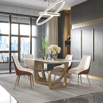 Tasarım Altın Kayrak yemek masası Yaratıcı Lüks High-end Villa Restoran Rahat Setleri Sandalyeler 2-4 Kişi Mobilya GY50CZ