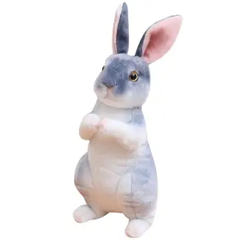 Tavşan peluş oyuncak Güzel Tavşan Bebek Peluş Süs PP Pamuk Doldurma Simülasyon Doldurulmuş Hayvan Paskalya Peluş Bebek Oyuncak