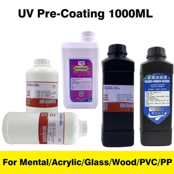 UV Mürekkep için 1L UV Ön kaplama / Pürüzsüz Yüzey için UV Cıva Mürekkebi Akrilik Cam Ahşap PVC PP Metal Baskı uv baskı kaplama
