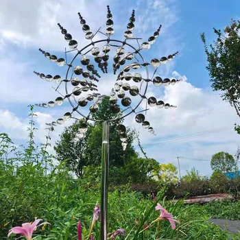 Veranda Rüzgar Spinner Metal Bahçe Fırıldak Güneş Rüzgar Enerjili Catcher Çim Dış Dekorasyon Dış Bahçe Süsleri Ev Dekor