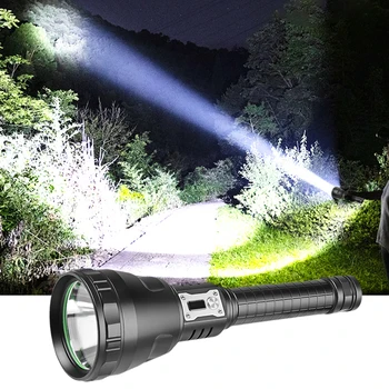 XHP90 LED el feneri 3000LM Süper Parlak Taşınabilir El Feneri 5 Modu USB Şarj Edilebilir Günlük Su Geçirmez Yürüyüş Macera için