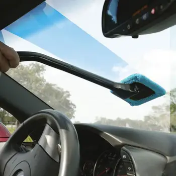 Yeni 1 adet Mikrofiber Otomatik Pencere Temizleyici Uzun Saplı Araba Yıkanabilir Araba Fırça Pencere cam sileceği Temizleyici Araba Temizleme Aracı