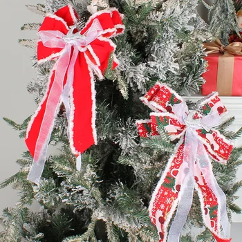 Yeni Noel Keten Kurdela Merry Christmas Kamyon Noel Ağacı Baskı Yay Şerit Asılı Noel Ağacı Kolye Dekorasyon