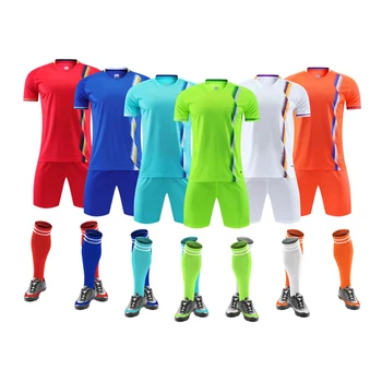 Yetişkin çocuk futbolu Formaları Erkekler Erkek Kız Futbol Giyim Setleri Kısa Kollu Çocuk Futbol Üniformaları Futbol Eşofman Takımları