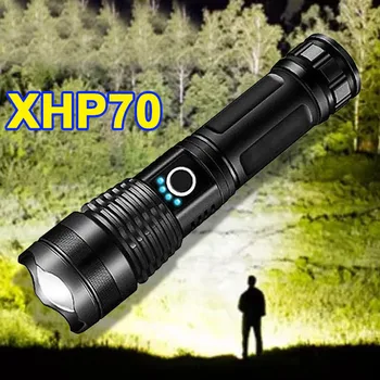 ZK30 Güçlü xhp70 el feneri 5 Modu usb Zoom led torch fener 18650 veya 26650 pil için En İyi Kamp, Açık, Acil Durum