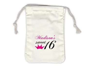 özel Tatlı 16 Taç Doğum Günü bebek duş Hangover Kiti takı favor muslin Çantalar vaftiz Parti hediye çantası