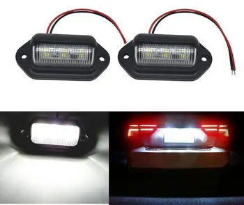 2 x 6 LED plaka ışıklar ampul lamba plastik aksesuarlar araba kamyon SUV ABD için