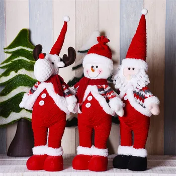 2022 noel hediyesi Giyen Çocuklar için Kırmızı Pantolon Noel Baba Kar Ren Geyiği Oyuncaklar Ev Dekor Yeni Yıl Partisi Noel Ağacı