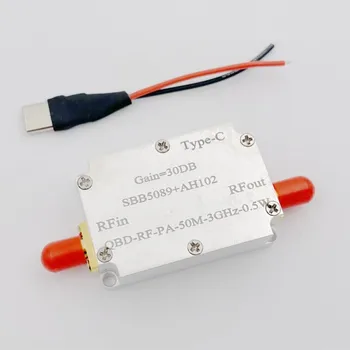 50M-3GHZ-0.5 W RF güç amplifikatörü AH102 Geniş Bant PA Sinyal Kaynağı Amplifikasyon