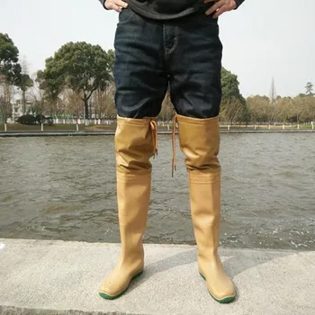 AB 35-45 Yüksek yağmur ayakkabıları Erkekler Kadınlar Açık Balıkçılık Alan Bahçe Çalışma Diz Üzerinde Pantolon Aqua Çizmeler Anti-aşınma kaymaz Pantolon