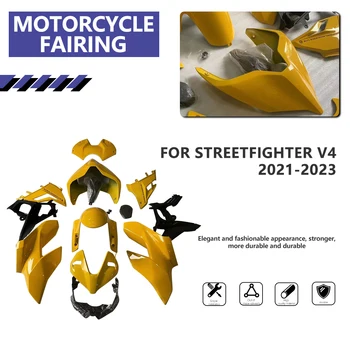 ABS Enjeksiyon sarı Kabuk DUCATİ Streetfighter V4 V4S 2021 2022 2023 Motosiklet Aksesuarları Durumda koruma kapağı