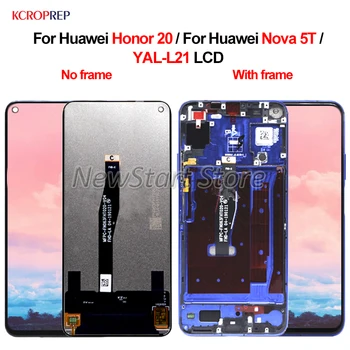 Huawei Onur için 20 Huawei Nova 5T YAL-L21 lcd ekran dokunmatik ekranlı sayısallaştırıcı grup Orijinal Yedek Aksesuar