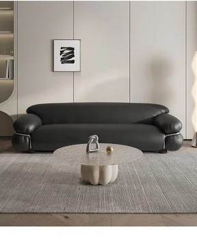 Italyan ışık lüks kanepe kombinasyonu modern basit moda high-end oturma odası üç koltuklu kanepe