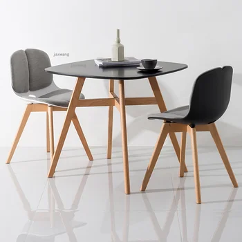 İskandinav katı ahşap ev mobilyası yemek sandalyeleri Basit Modern Müzakere Plastik Sandalye Kahve Dükkanı Çalışma Salonu Sandalye jl