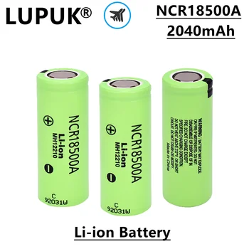 LUPUK-Yeni Yüksek Kaliteli 18500A Lityum-İyon şarj edilebilir pil, 3.7 V, 2040 mAh, Kullanılan tıbbi ekipman, El Feneri, Vb
