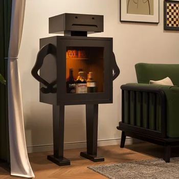 Robot Yaratıcı depolama dolabı Oturma Odası Dolapları Şarap Dolabı Ahşap Büfe Raf Ev Dekor Başlıkları Dekorasyon Maison