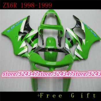 yeşil siyah KAWASAKİ Ninja ZX-6R 98-99 ZX6R 98 99 ZX6R 1998-1999 ZX 6R 1998 1999 ABS kaporta kiti
